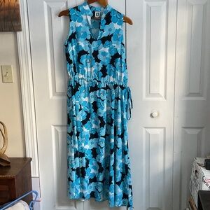 Anne Klein Blue Floral Maxi Dress